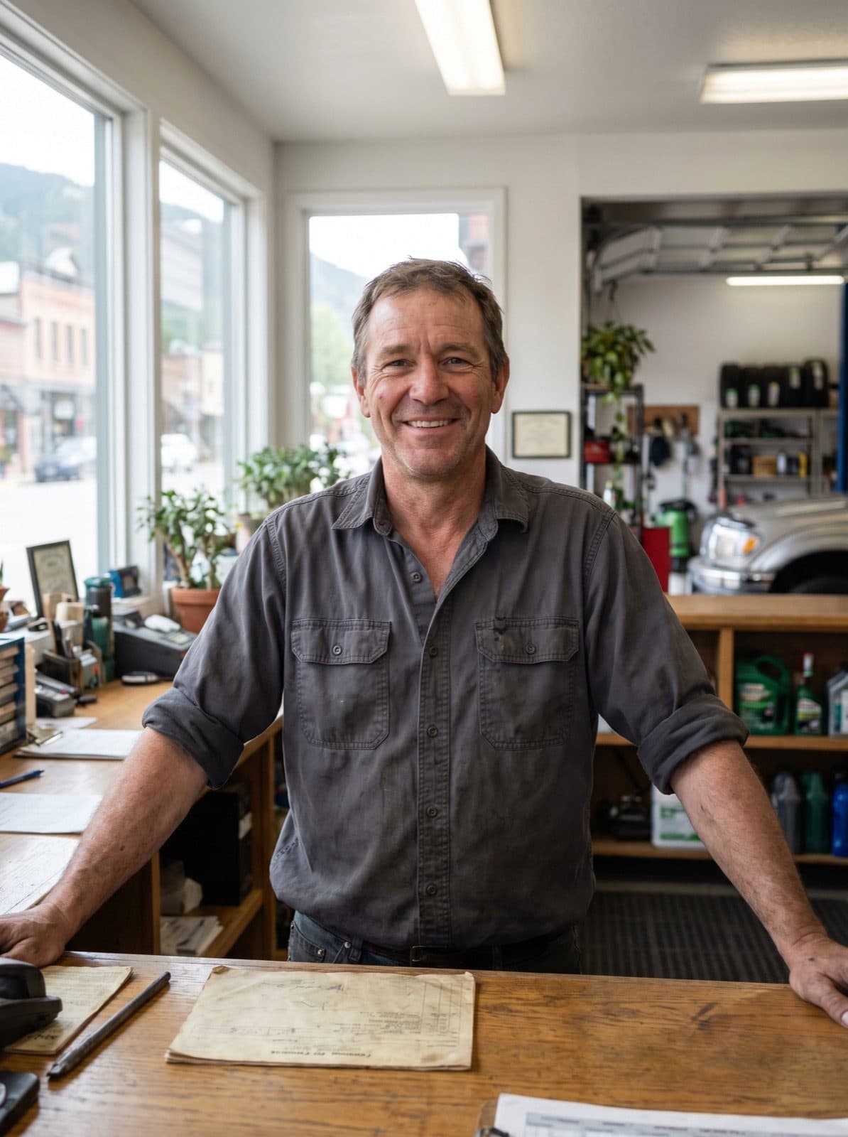 An experienced technician at the Chapman's Automotive front counter in Craig, Colorado